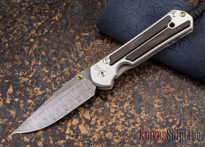 Chris Reeve Knives: Small Sebenza 21 - Macassar Ebony - Basketweave Damascus - 011838
