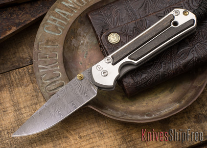 Chris Reeve Knives: Small Sebenza 21 - Bog Oak - Basketweave Damascus - 021531