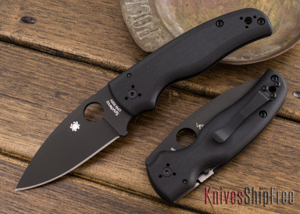 Spyderco: Shaman - Black G-10 - Black Blade - CPM-S30V - C229GPBK