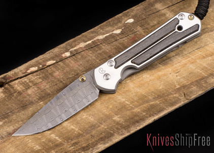 Chris Reeve Knives: Small Sebenza 21 - Bog Oak - Basketweave Damascus - 041006