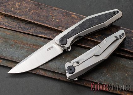 Zero Tolerance: ZT0470 Sinkevich Flipper - Titanium & Marbled Carbon Fiber - CPM-20CV