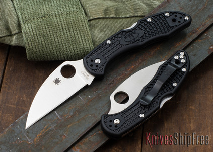 Spyderco: Delica 4 - Wharncliffe Plain Edge - Black FRN - VG-10 - C11FPWCBK
