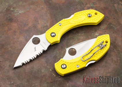 Spyderco: Dragonfly 2 Salt - Yellow FRN - Serrated H-1 Rustproof - C28SYL2