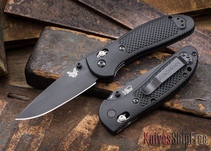 Benchmade Knives: 551BK-S30V Griptilian - Modified Drop Point - Black Blade - CPM-S30V - AXIS Lock