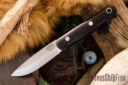 Bark River Knives: Ultralite Bushcrafter - Elmax - Black Canvas Micarta