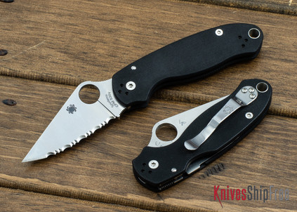 Spyderco: Para 3 - Black G-10 - CPM-S30V - Serrated - C223GS