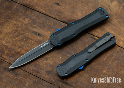 Benchmade Knives: 3400BK Autocrat - OTF Auto - Black G-10 - Sapphire PVD Hardware - CPM-S30V - Black Blade