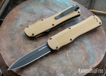 Benchmade Knives: 3400BK-2 Autocrat - Coyote Brown G-10 - CPM-S30V - Black DLC - OTF Auto