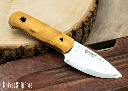 Helle Mandra - Les Stroud Design - 2.7" Compact Survival Knife - Curly Birch 10