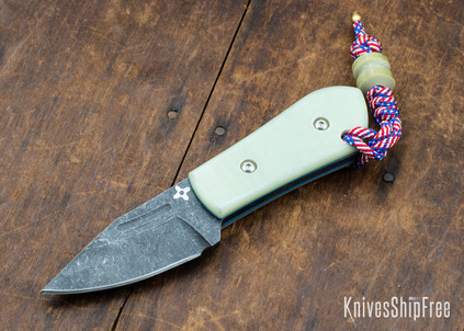 Joe Loui Knives: Chico #026 - Jade G-10 - Blue Liners