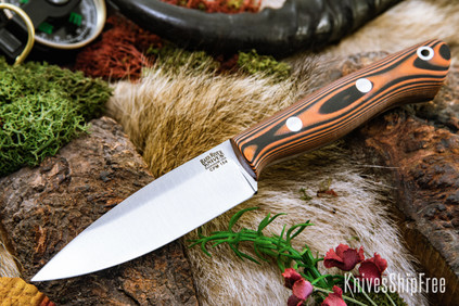 Bark River Knives: Mini Aurora - CPM 154 - Orange & Black Suretouch - Matte