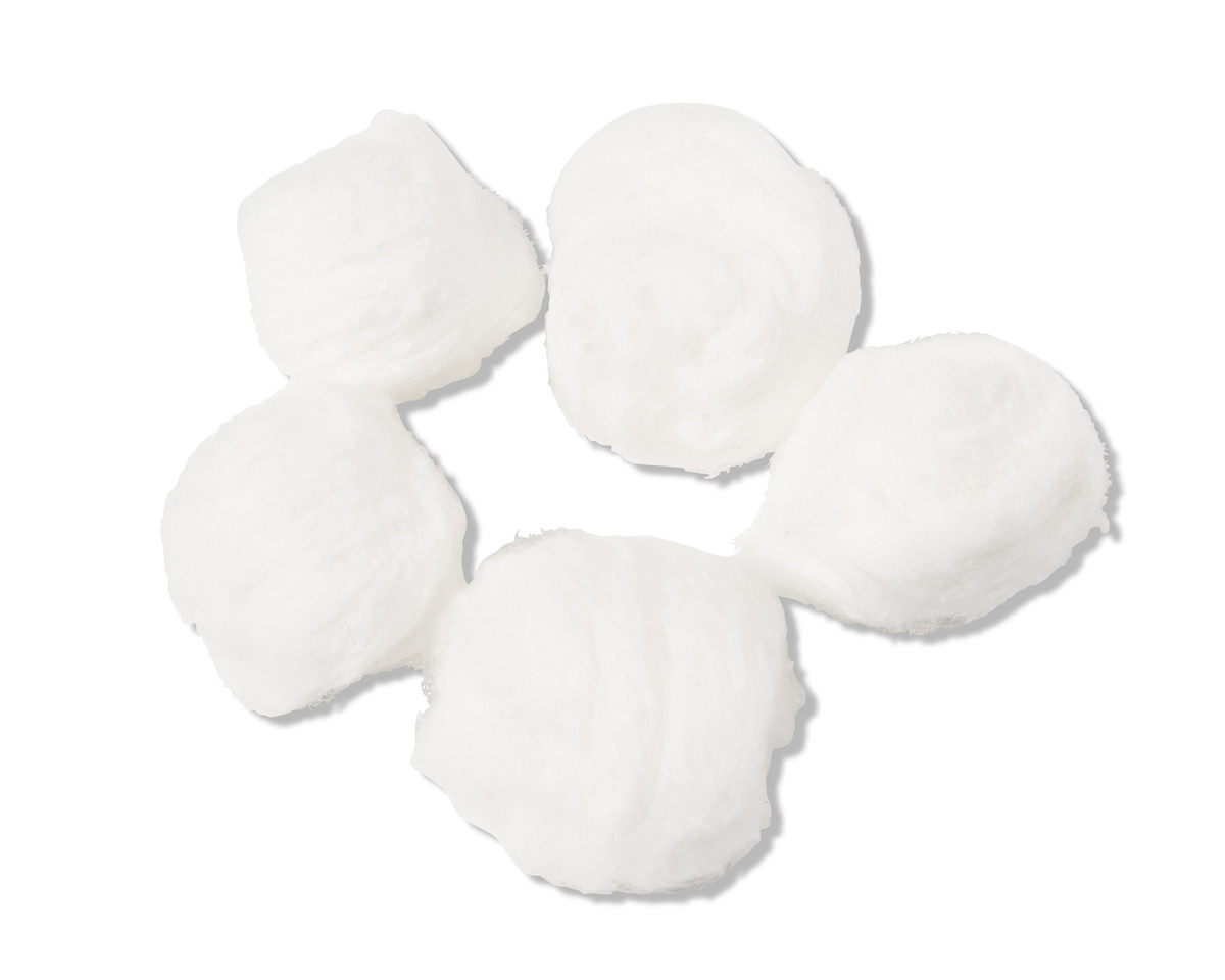 Pack of 5 Large Cotton Balls in Peelable Pouch - Non Sterile