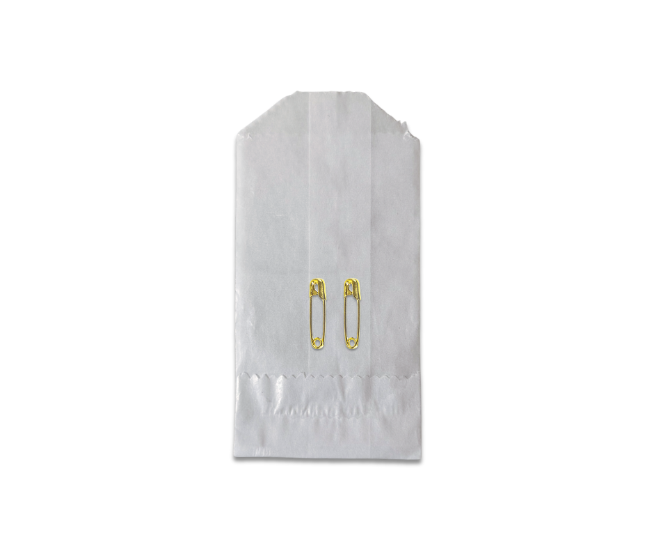 Safety Pins - #00, Gold Brass, 2/pk