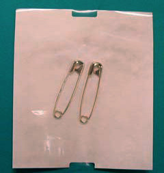 Safety Pins - #1, Small Steel, 2/pk - Bioseal Inc