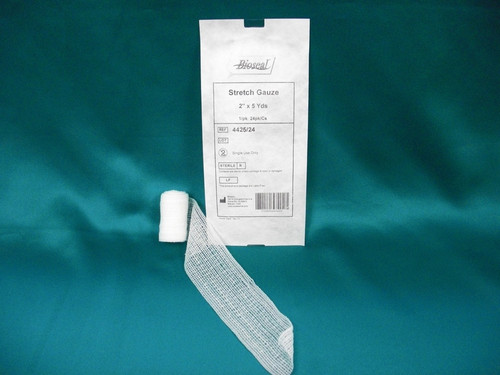 Stretch Gauze 2″ x 5 yds, 1/pk 24/pk/cs