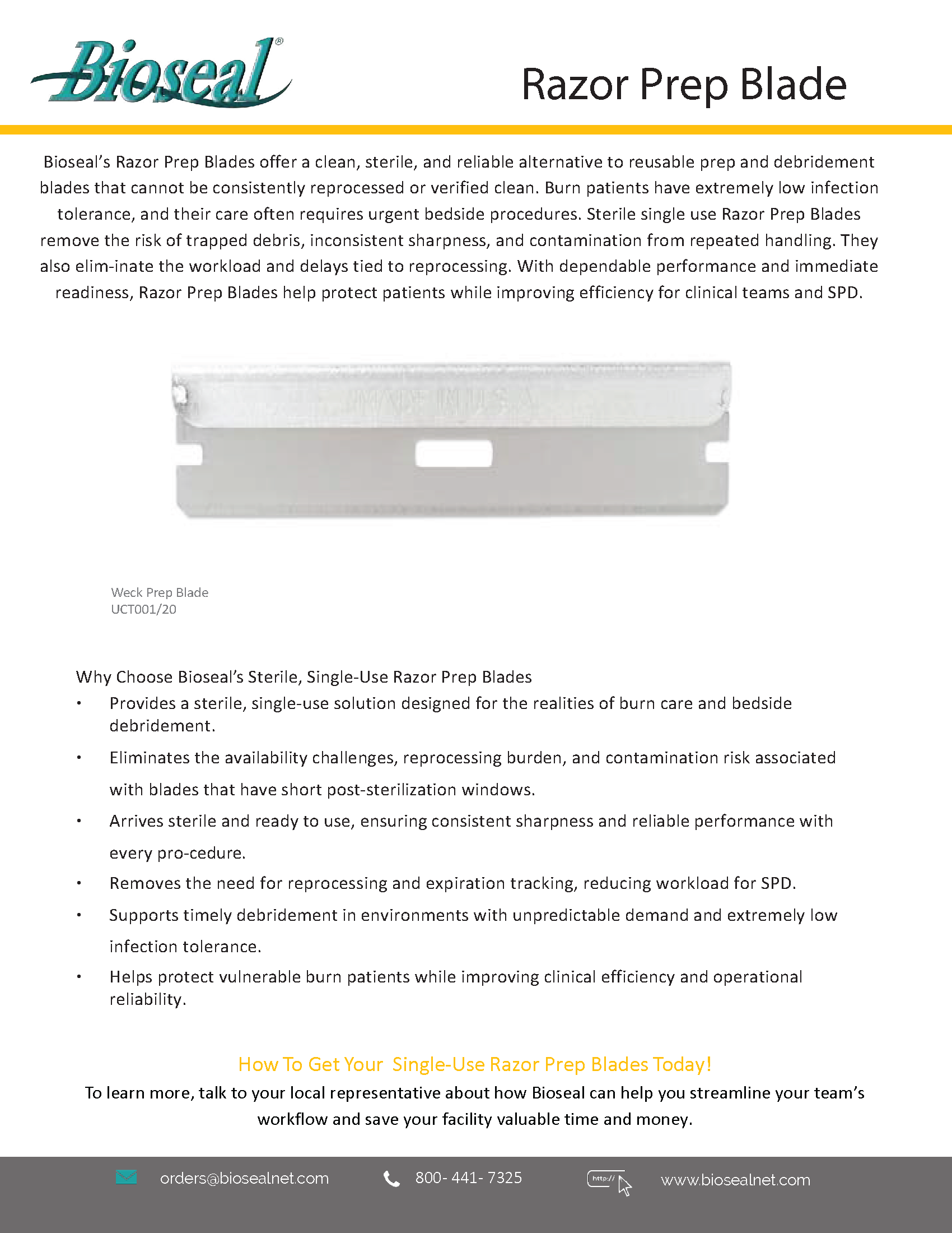 Weck Blade Datasheet
