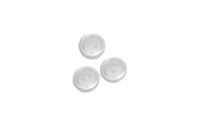 Button #1342 #2-Hole #White #Basic #Polyester #10pc –