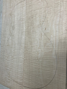 Flame Figured Maple Carve Top | HPCT227 |  .9375" x 16" x 22"