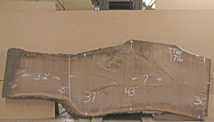 Live Edge Table Top - Black Walnut - TTW716(3.50" x 37" x 122") Live Edge Table Top - Black Walnut - TTW716(3.50" x 37" x 122")