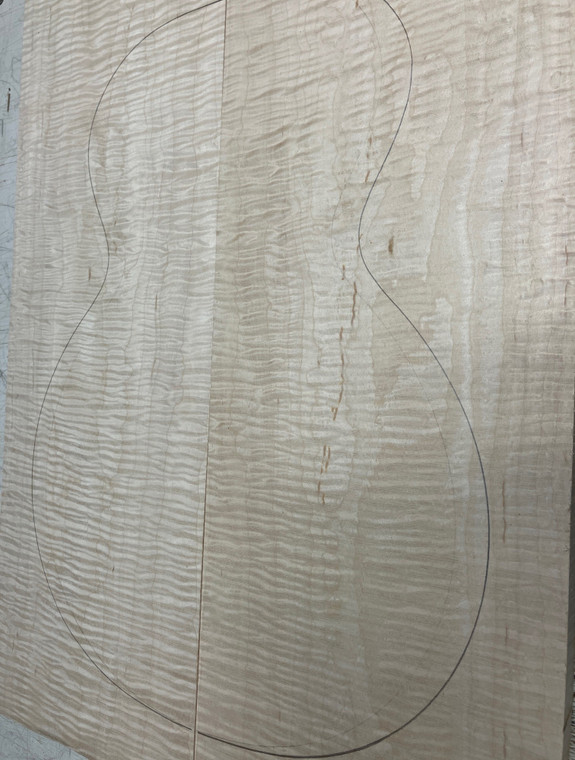 Flame Figured Maple Carve Top | HPCT227 |  .9375" x 16" x 22"
