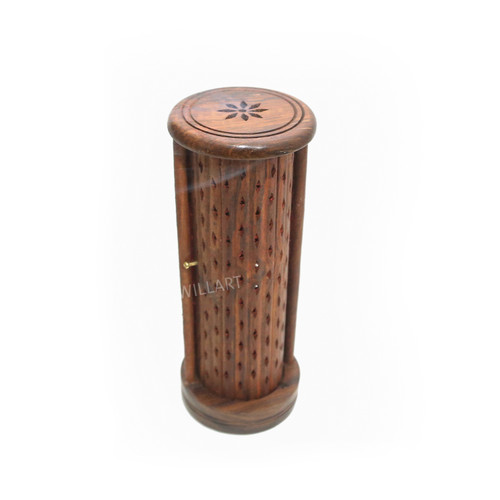WILLART Wooden Hand Carved Coffin Incense Burner Incense Holder; Incense Stick Stand; Stick Holder; Incense Burners | Handmade (Dimension : 10 inch x 3.50 Inch)