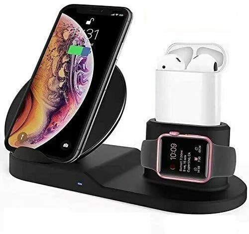 Products Wireless Fast Charge Stand Dock 3in1 Phone Charging Watch Ear Pods Charger Samsung Galaxy S9+ iPhone XS Wire Less 8 5 Core WCR 3