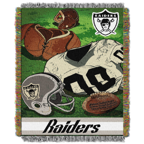 Raiders OFFICIAL National Football League, "Vintage" 48"x 60" Woven Tapestry Throw by The Northwest Company