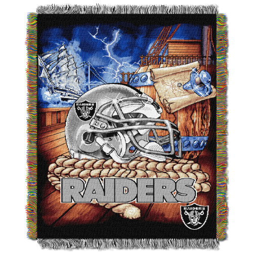 Raiders OFFICIAL National Football League, "Home Field Advantage" 48"x 60" Woven Tapestry Throw by The Northwest Company