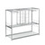 Bar Serving Cart with Glass Holder and Wine Rack, 3-Tier Kitchen Trolley with Tempered Glass Shelves and Chrome-Finished Metal Frame, Mobile Wine Cart for Home (Silver)