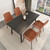 Rectangle Sintered Stone Dining Table with Metal Legs,Black Sintered Stone Top 47.25 X 27.56inch (Table ONLY)