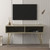 Modern Design TV stand stable Metal Legs with 2 open shelves to put TV, DVD, router, books, and small ornaments,Grey