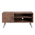 DunaWest Clive 48 Inch Reclaim Wood Rectangle Farmhouse Media Console TV Stand, 1 Door, Iron Legs, Rustic Brown