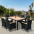 7 piece Outdoor Patio Wicker Dining Sets Patio Wicker Furniture Dining Sets/Acacia Wood Top