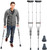 1 Pair Forearm Crutches, Universal Aluminum Non-Slip Crutches with Adjustable Height and Turning Arm Cuffs