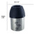 Plastic Fin Cap Pet Travel Water Bottle in Stainless Steel, Small, Silver and Black