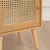 Nightstand with Natural Rattan Door Rattan Drawer, Wooden Bedside Table End Table for Living Room and Bedroom