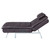 Chaise Lounge w/Pillow & USB Port in Brown Fabric