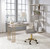 Vanity Desk with USB in Antique White & Gold Finish