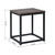 End Table/Side Table/Night Stand, Upgrade Version with Metal Frame Box - dark brown