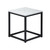 End Table/Side Table/Night Stand, Upgrade Version with Metal Frame Box - dark brown