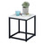 End Table/Side Table/Night Stand, Upgrade Version with Metal Frame Box - dark brown