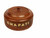 WILLART Handicraft Wooden Stainless Steel Bread Chaoati Casserole with Copper Finish Design;  1200 ml (Brown;  9 X 9 X 3.5 Inch )