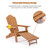 TALE Folding Adirondack Chair with Pullout Ottoman with Cup Holder, Oversized, Poly Lumber,  for Patio Deck Garden, Backyard Furniture, Easy to Install,. Banned from selling on Amazon