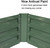 Raised Garden Bed Galvanized Planter Box Anti-Rust Coating for Flowers Vegetables