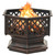 Rustic Fire Pit with Poker 24.4"x21.3"x22" XXL Steel