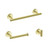 3-piece stainless steel bathroom towel rack set wall-mounted-gold