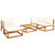 5 Piece Patio Lounge Set with Cushions Solid Acacia Wood 5 Piece Patio Lounge Set with Cushions Solid Acacia Wood