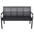 Patio Bench Black 45.7" Steel and WPC