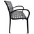 Patio Bench Black 45.7" Steel and WPC