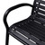 Patio Bench Black 45.7" Steel and WPC